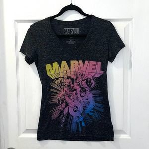 MARVEL | Size Medium Women's fitted v-neck‎ graphic short sleeve t-shirt